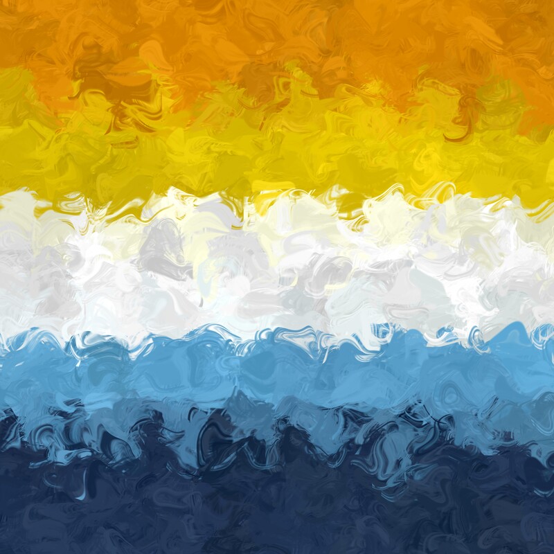 swirly groovy abstract aroace pride flag