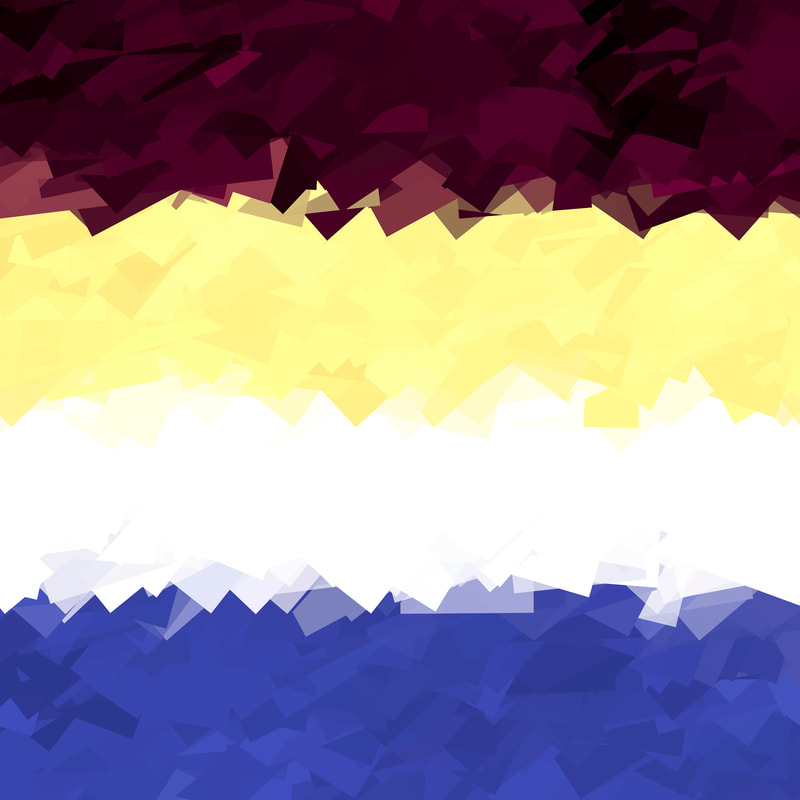 Jagged Chunky Abstract Asexual Homoromantic Pride Flag