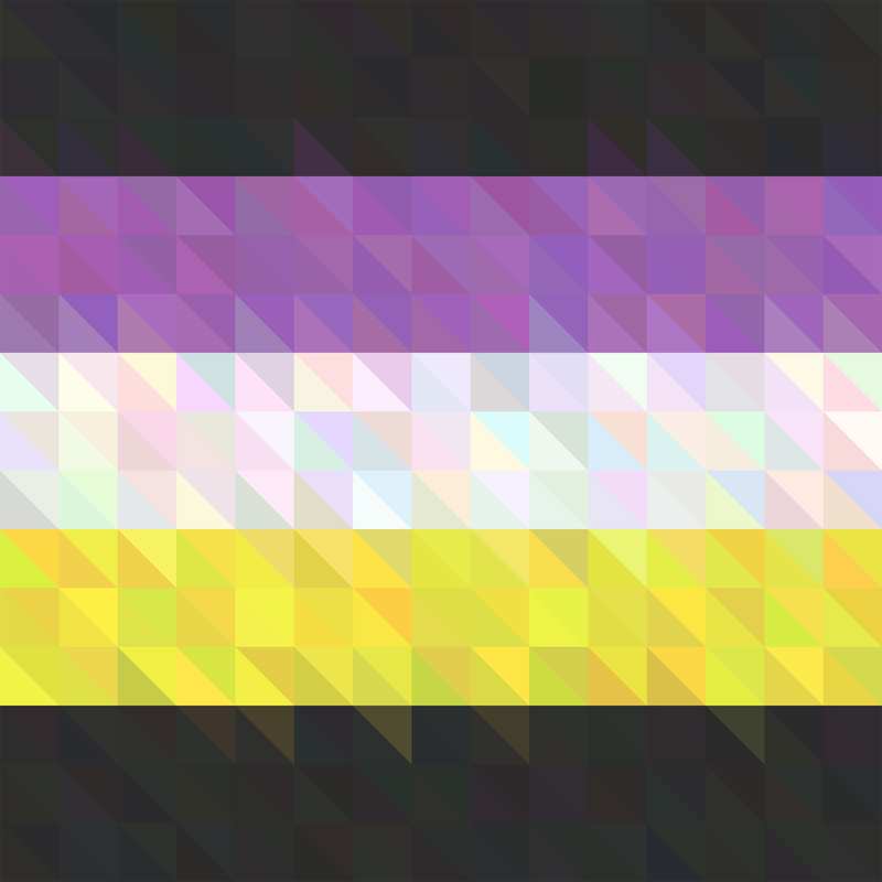 Anonbinary Low Poly Pride Flag