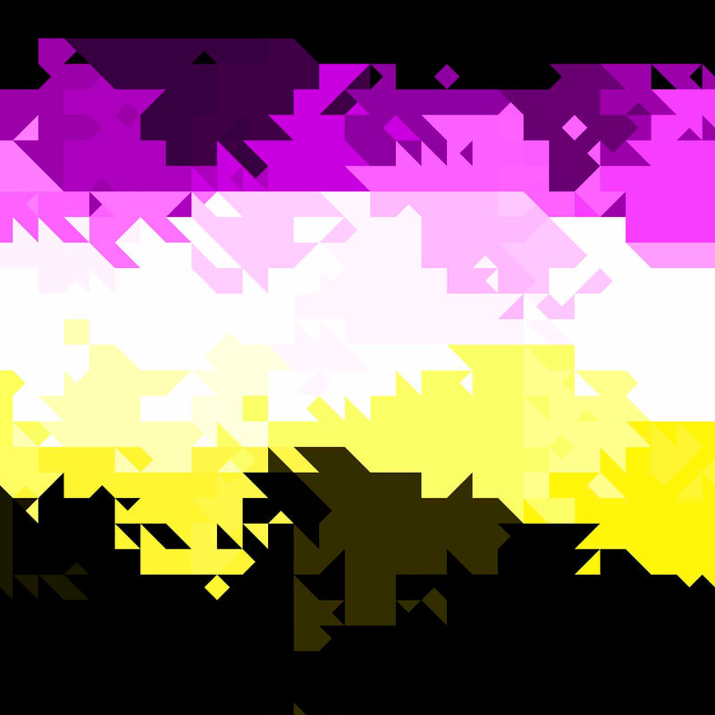 Groovy Geometric Abstract Anonbinary Pride Flag
