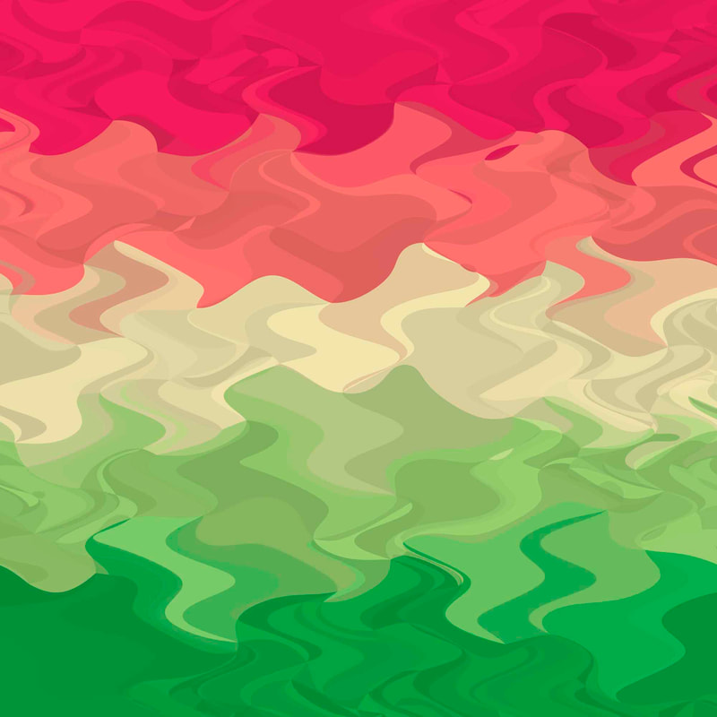 Wavy Squiggly Abstract Aro Flux  Pride Flag