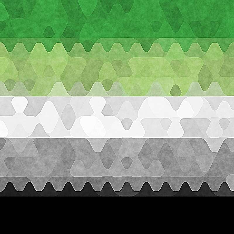 funky abstract aromantic pride flag background