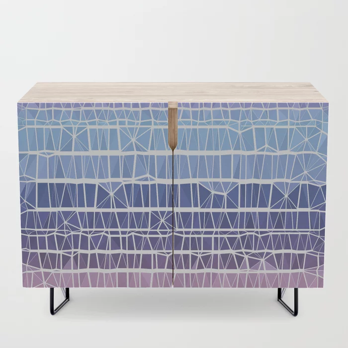 Bohemian Blue, Purple and Pink Credenza