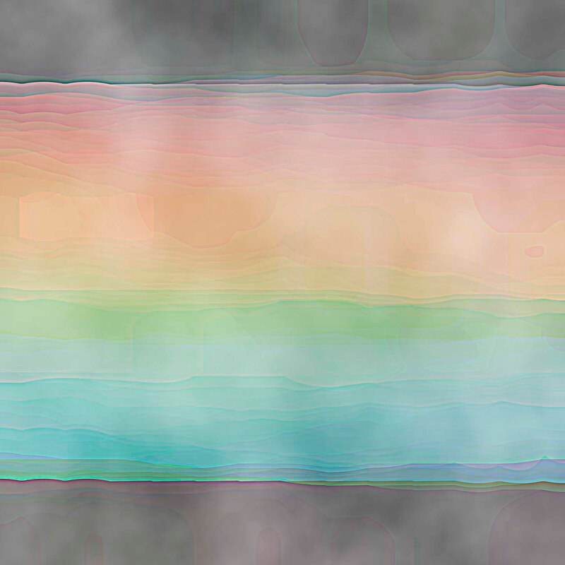 Blurry Watercolor  Abstract Demiflux Pride Flag