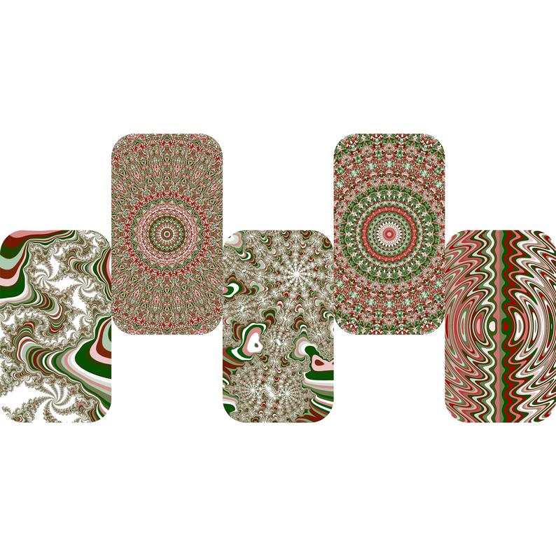 Abstract Christmas Red and Green Mobile Phone Backgrounds