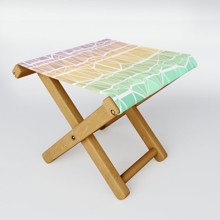 Low Poly Colorful Bohemian Gradient Pattern Foot Stool