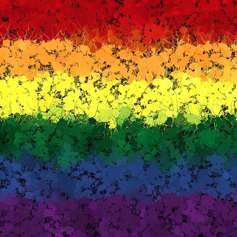 paint splatter abstract gay pride flag background