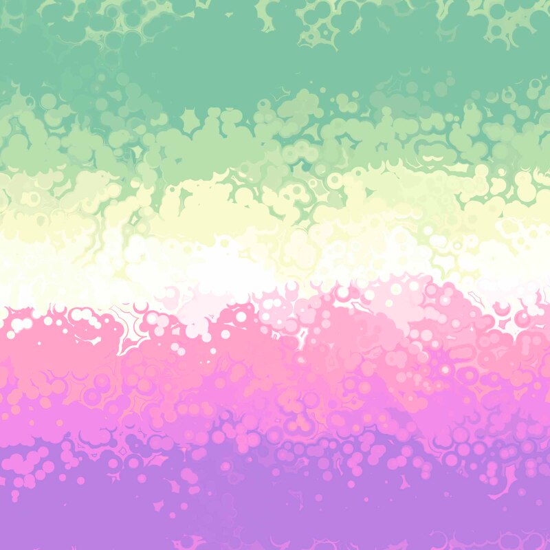 Bubbly Trippy  Abstract Genderdoe Pride Flag