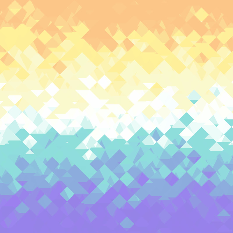 funky pixelated abstract genderfaun pride flag