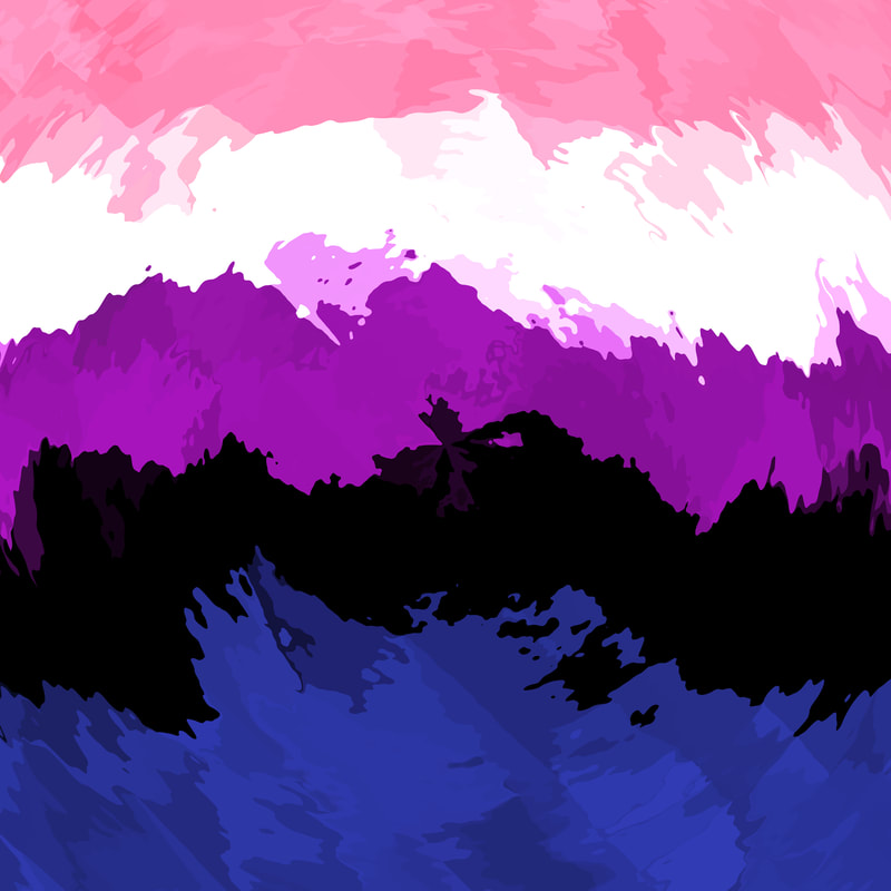 swirly abstract genderfluid pride flag background