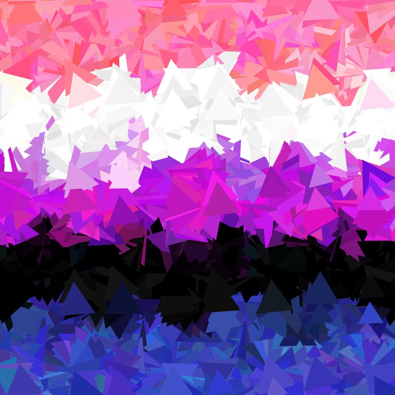 spiky abstract genderfluid pride flag background