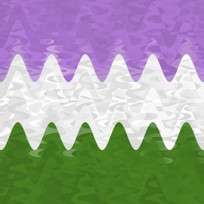 wavy abstract genderqueer pride flag background