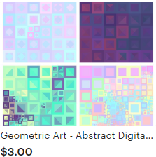 Geometric Abstract Art Digital Prints
