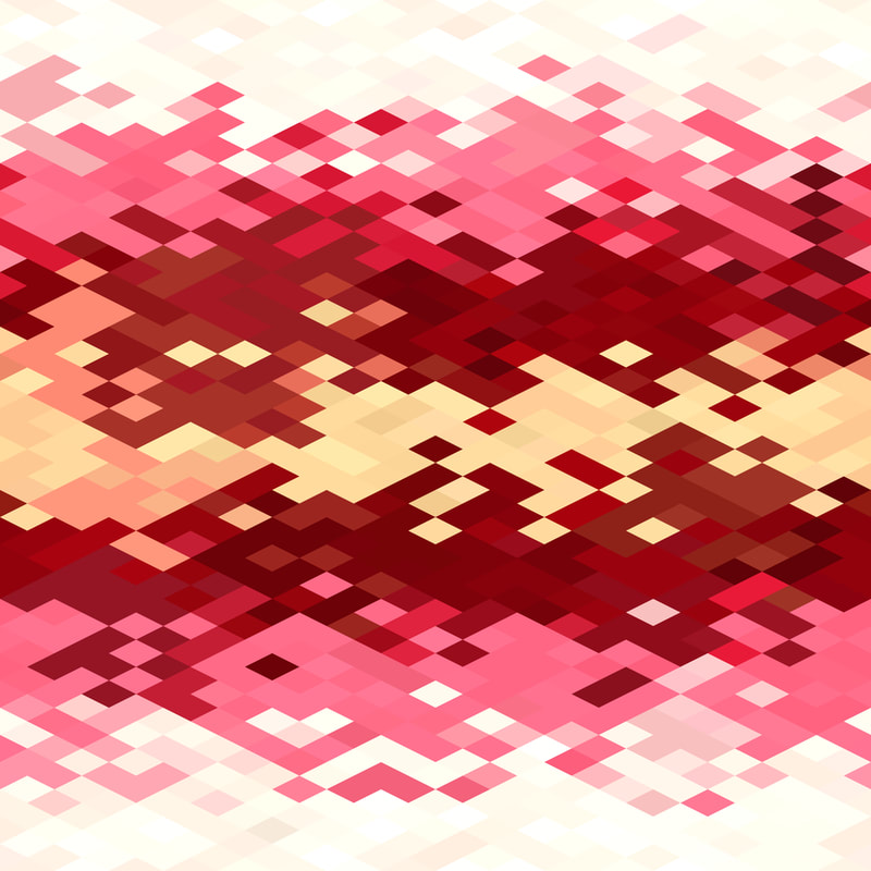 Geometric Pixelated Abstract Girlflux Pride Flag