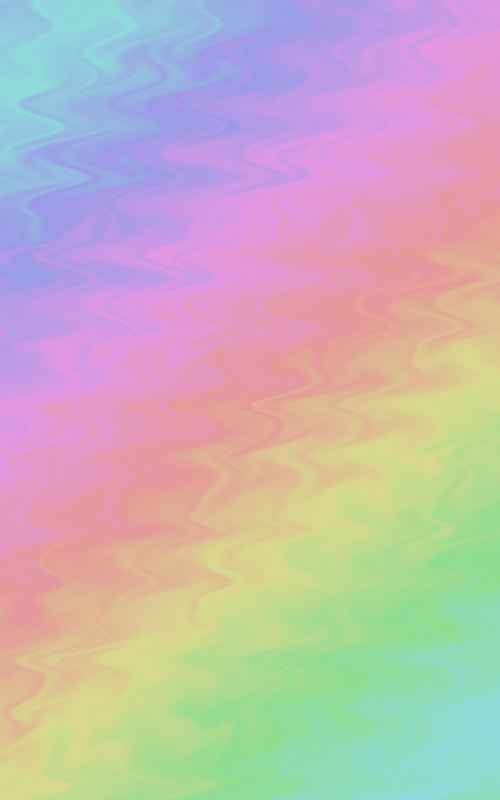 Muted Squiggly Wavy Rainbow