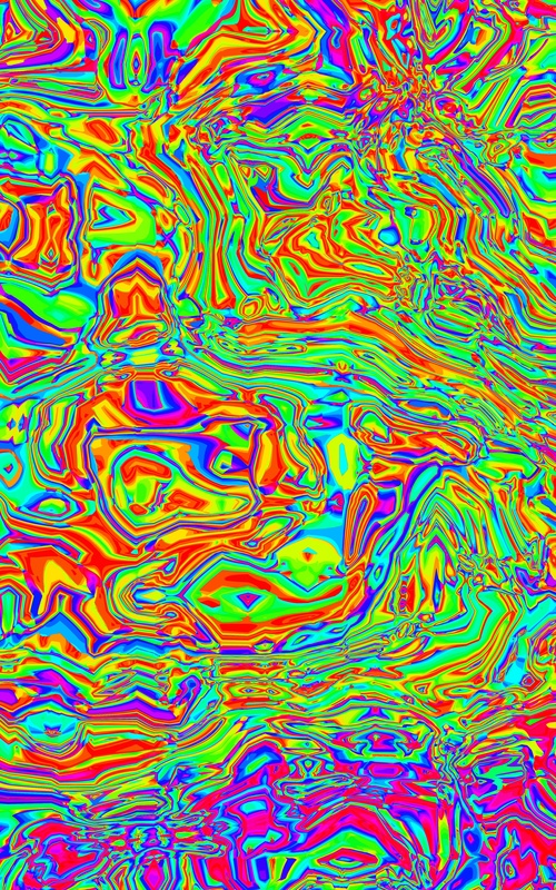 Colorful Trippy Swirly Squiggly Rainbow