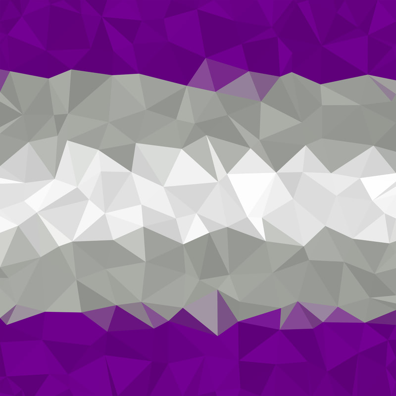 low poly graysexual pride flag
