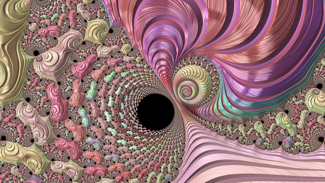 Colorful Spiraling Fractal