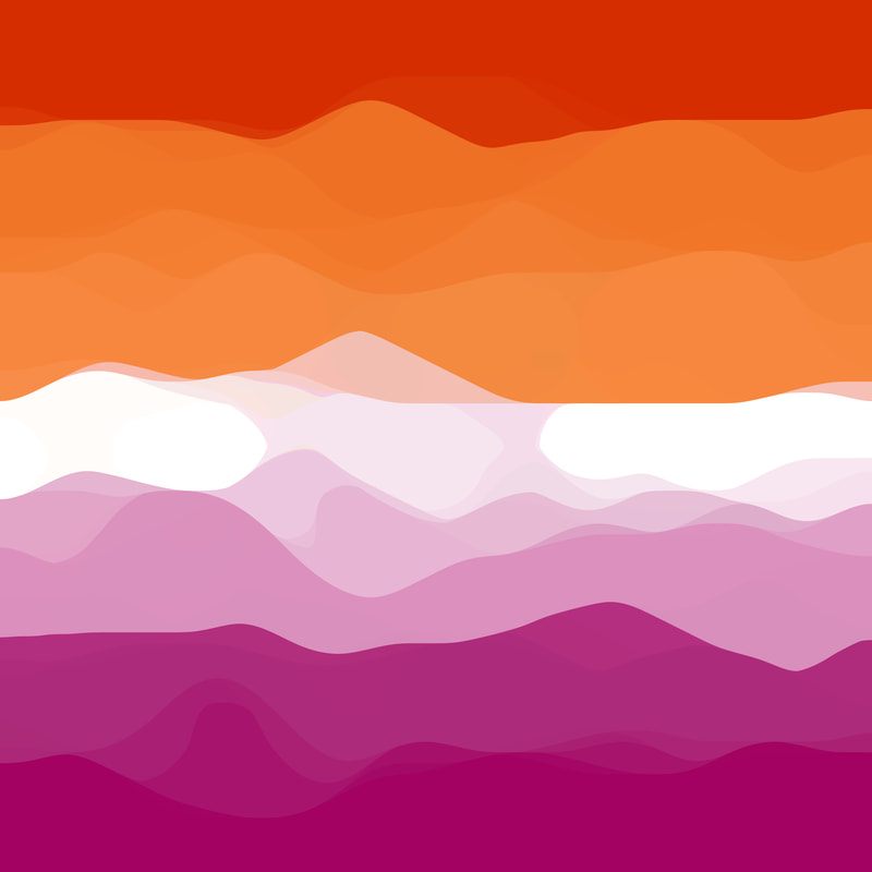 mod abstract lesbian pride flag background