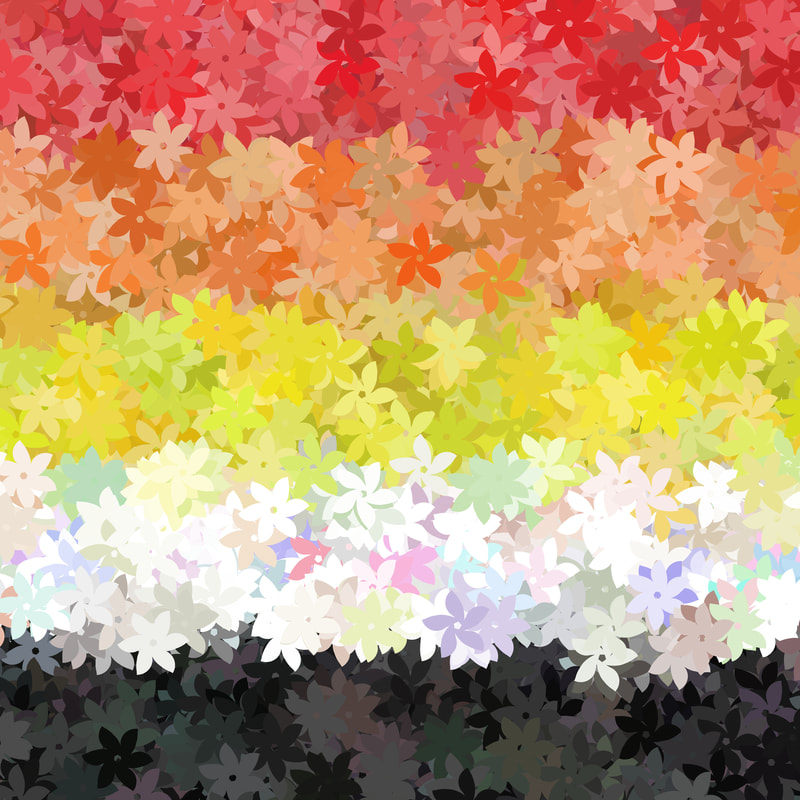 funky flower abstract lithsexual pride flag