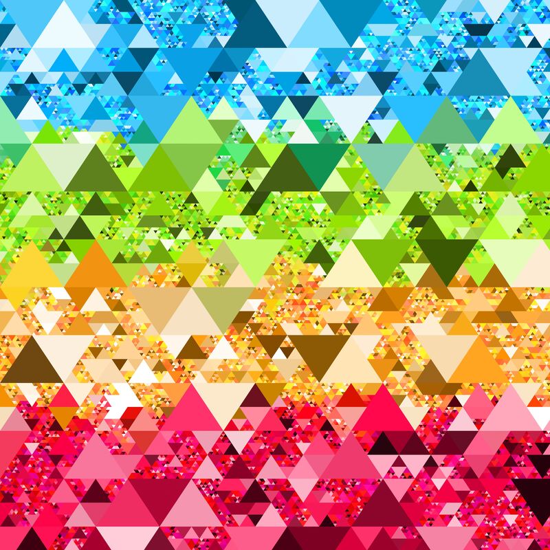 sparkly triangular abstract panromantic pride flag background