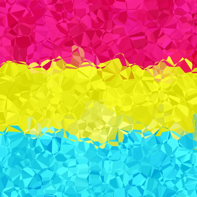 crystal abstract pansexual pride flag background