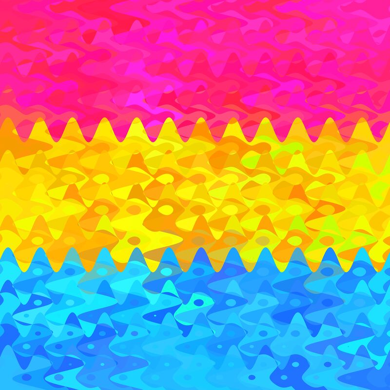 wavy abstract pansexual pride flag background