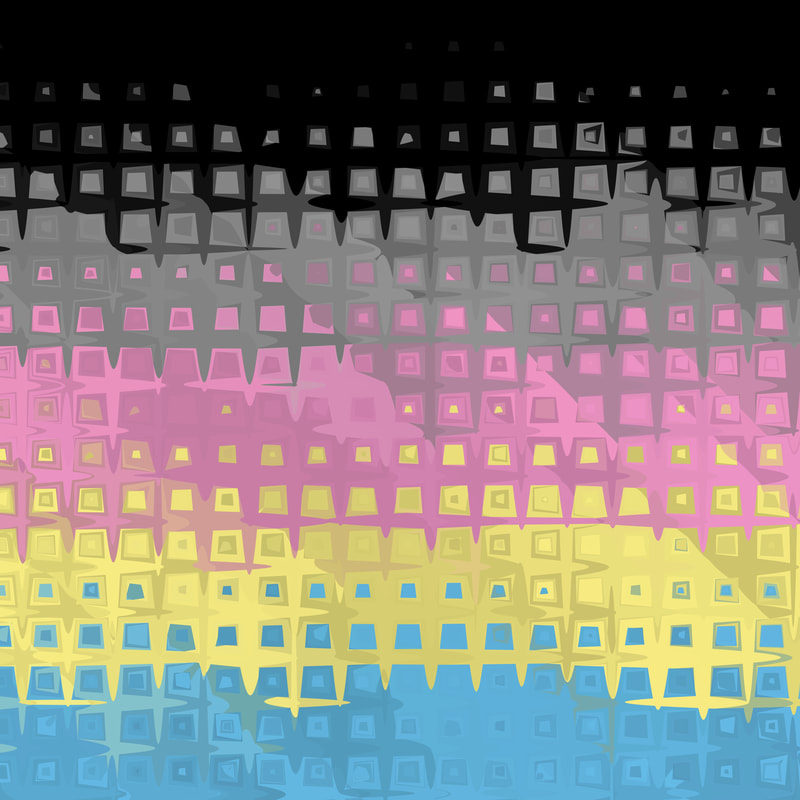 squares abstract polygender pride flag background