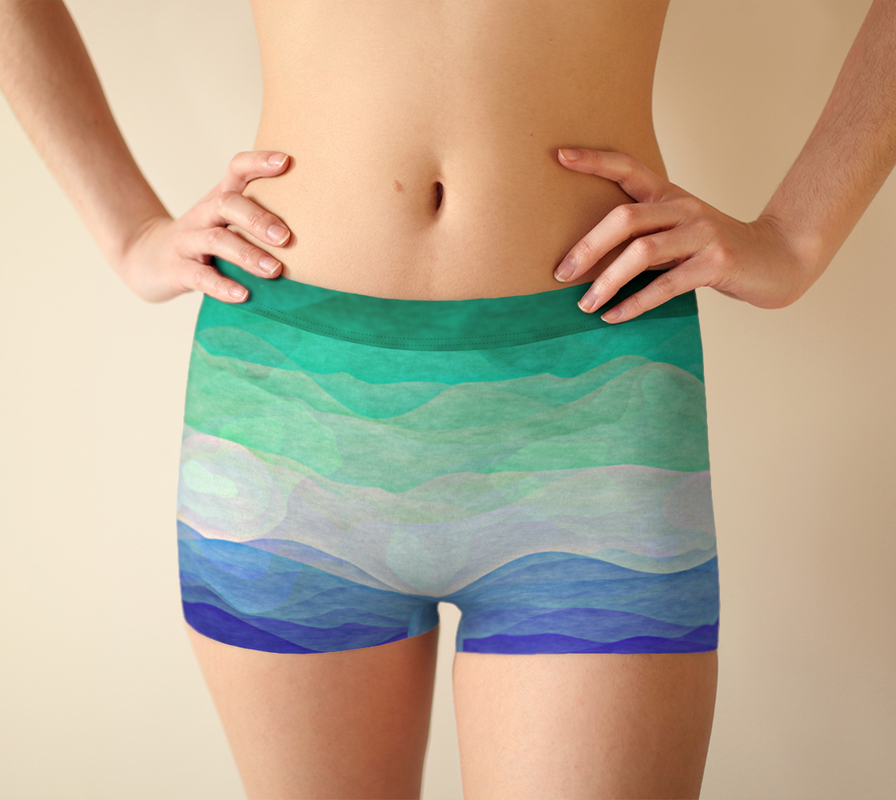 Swirly Watercolor Bohemian Abstract MLM Pride Flag Underwear