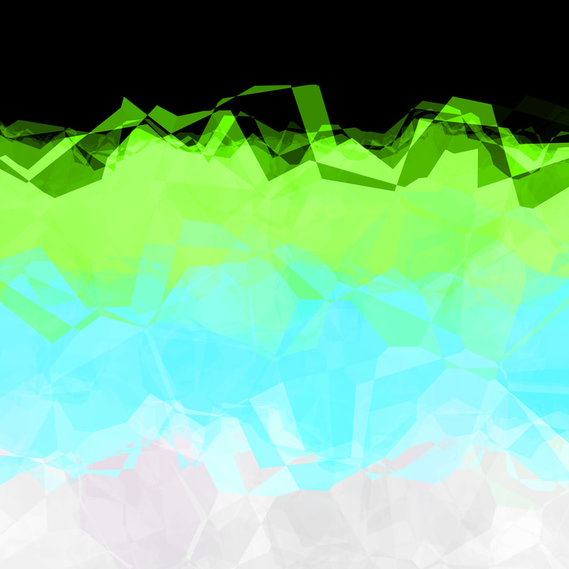 crystalline funky abstract quioromantic pride flag