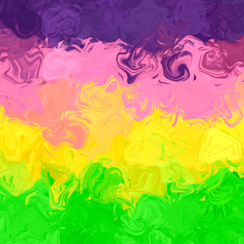 Swirly Psychedelic Abstract Sapphic Pride Flag 