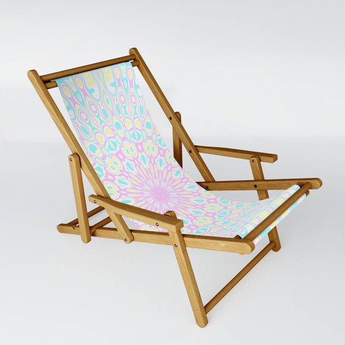 Colorful Pink Yellow and Blue Sling Chair